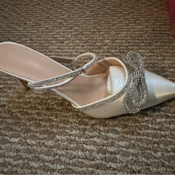 Wedding shoes size 9 never worn , black and white - Picture 4 of 7